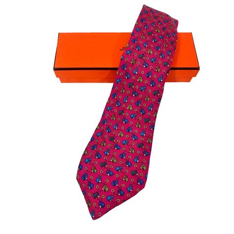 hermes mens chevron solid tie fuschia|woven ties Hermes.